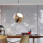 Halo Industrial Amber Glass Pendant Lamp