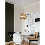 Halo Industrial Amber Glass Pendant Lamp