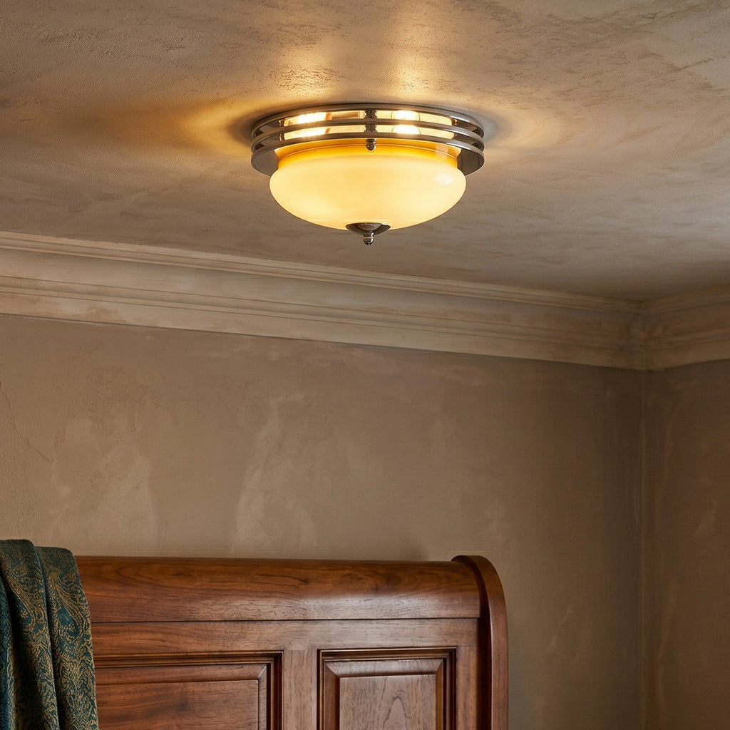Halson Streamline Art Deco Semi-Flush Mount