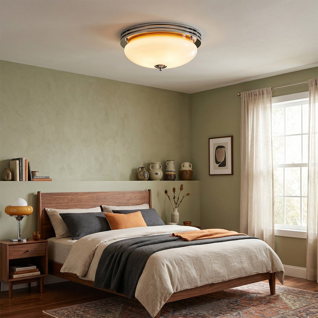 Halson Streamline Art Deco Semi-Flush Mount