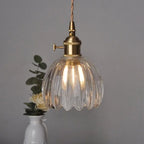 HanaLicht: Japanese Glass Pendant Lamp in Retro Flower Design – Elegant Hanging Light