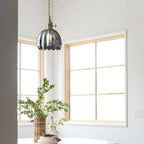 HanaLicht: Japanese Glass Pendant Lamp in Retro Flower Design – Elegant Hanging Light