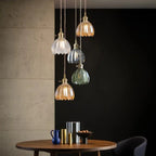 HanaLicht: Japanese Glass Pendant Lamp in Retro Flower Design – Elegant Hanging Light