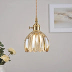 HanaLicht: Japanese Glass Pendant Lamp in Retro Flower Design – Elegant Hanging Light