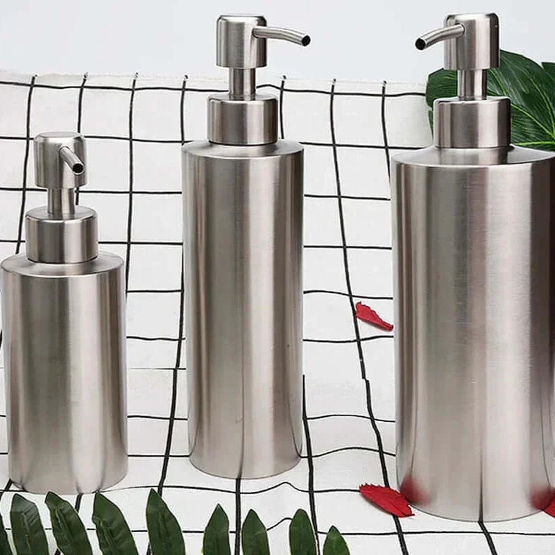 Hand Soap Dispenser Stainless Steel Refillable, Eco-Friendly & Durable