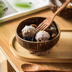 Coconut Shell Bowl, Natural Brown, Polished Finish, Handcrafted