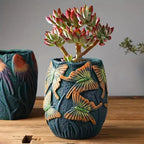 Decorative Planter Hand Painted Indoor Outdoor Flower Pot