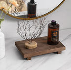 Wooden Display Tray Raised Platform Stand Natural Wood Minimalist