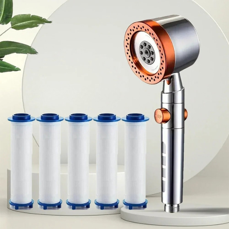 Handheld Shower Head 6 Spray Modes ABS Stainless Steel Filter