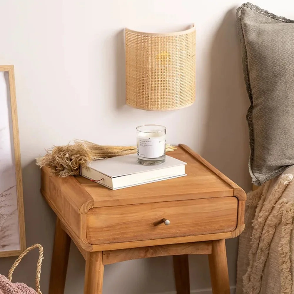 Handwoven Wall Lamp, E27 Bulb Base, Up and Down Lighting, LED Compatible