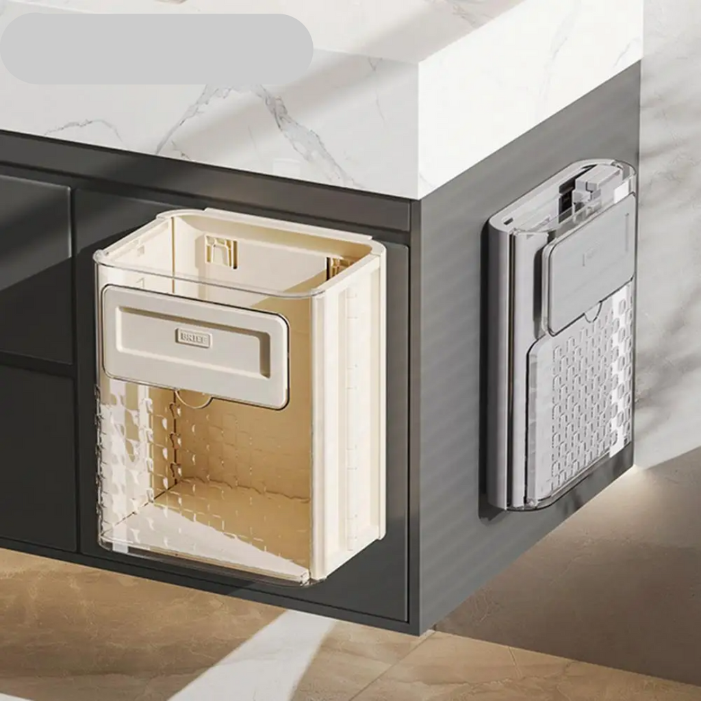 Hanging Trash Bin, 10L Capacity, Cabinet-Mounted Design, Wide Opening