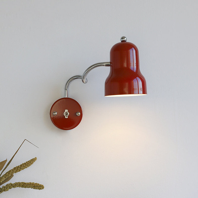 Hans Retro Color-Block Gooseneck Wall Sconce
