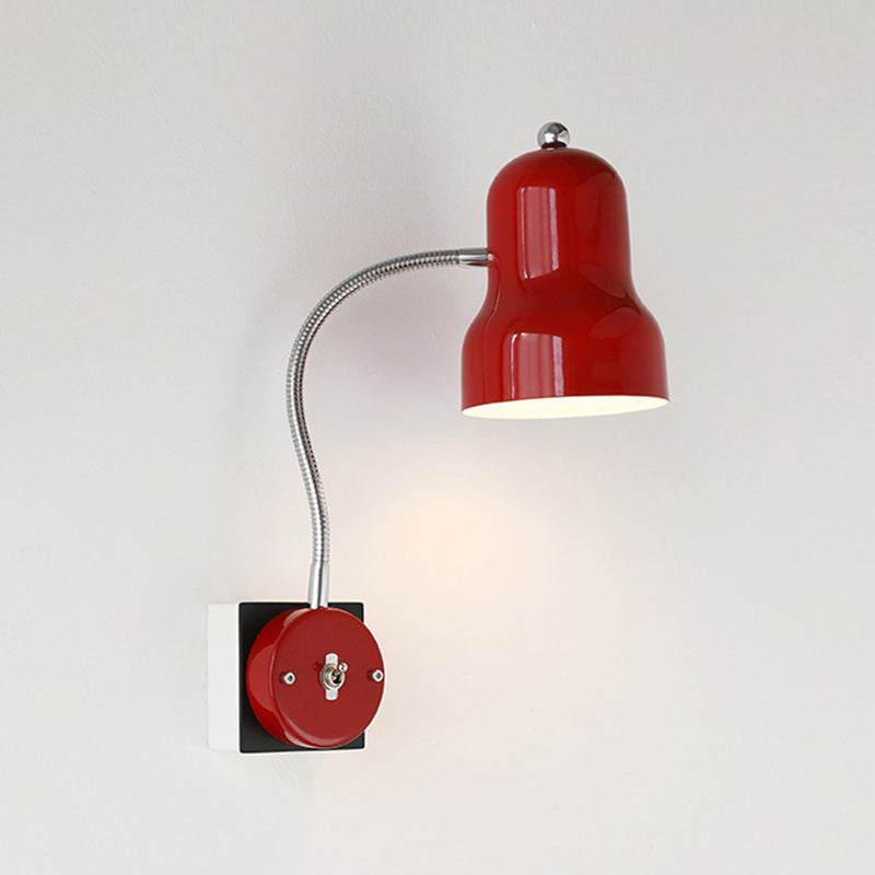 Hans Retro Color-Block Gooseneck Wall Sconce