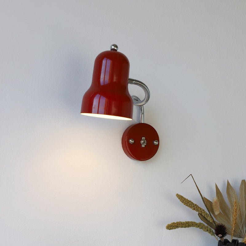 Hans Retro Color-Block Gooseneck Wall Sconce