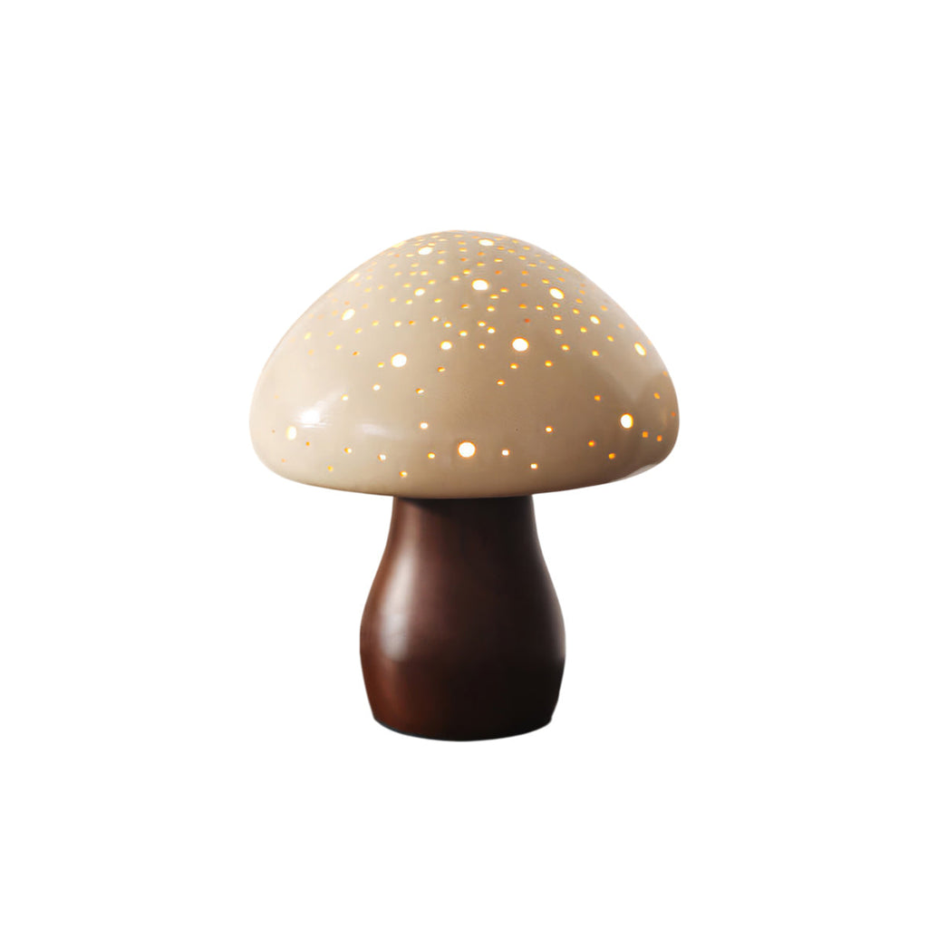 Harlow Pierced Ceramic Mushroom Table Lamp