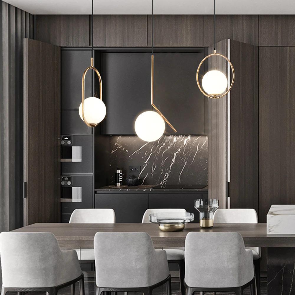 Harmonelle: Pendant Light Made of Glass & Iron in Four Style Variants – for Elegant Living Spaces
