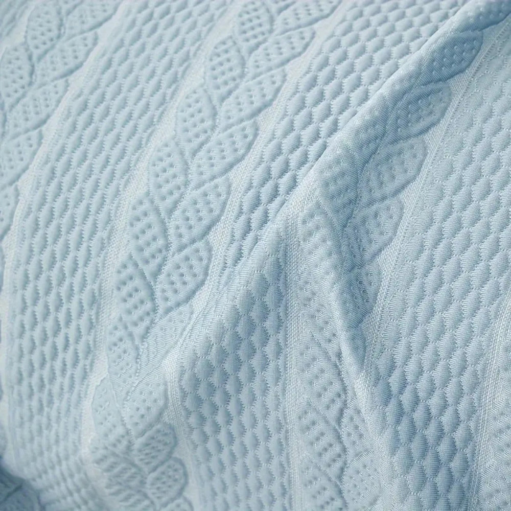HarmoniaBlatt: Sofa Cover in Decorative Microfiber Design with Leaf Pattern & Non-Slip Comfort – for Sofa & Living Room