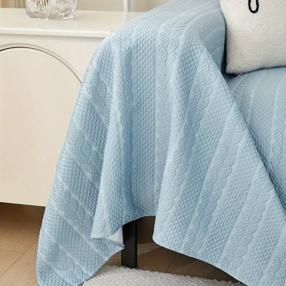 HarmoniaBlatt: Sofa Cover in Decorative Microfiber Design with Leaf Pattern & Non-Slip Comfort – for Sofa & Living Room