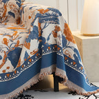 HarmoniaReben: Sofa cover in an elegant jacquard vine pattern made of chenille with versatile use – for sofa & living room
