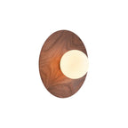 Harmonia Wood-Framed Glass Globe Wall Light