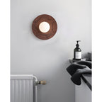 Harmonia Wood-Framed Glass Globe Wall Light