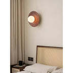 Harmonia Wood-Framed Glass Globe Wall Light