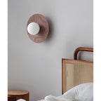 Harmonia Wood-Framed Glass Globe Wall Light