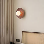 Harmonia Wood-Framed Glass Globe Wall Light