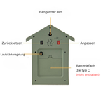 HarmonieZeit: Stylish Cuckoo Wall Clock with Nostalgic Call & Minimalist Form – for Living Room & Hallway