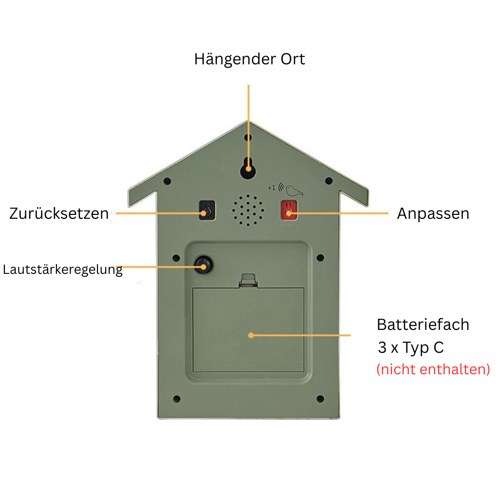 HarmonieZeit: Stylish Cuckoo Wall Clock with Nostalgic Call & Minimalist Form – for Living Room & Hallway