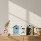 HarmonieZeit: Stylish Cuckoo Wall Clock with Nostalgic Call & Minimalist Form – for Living Room & Hallway