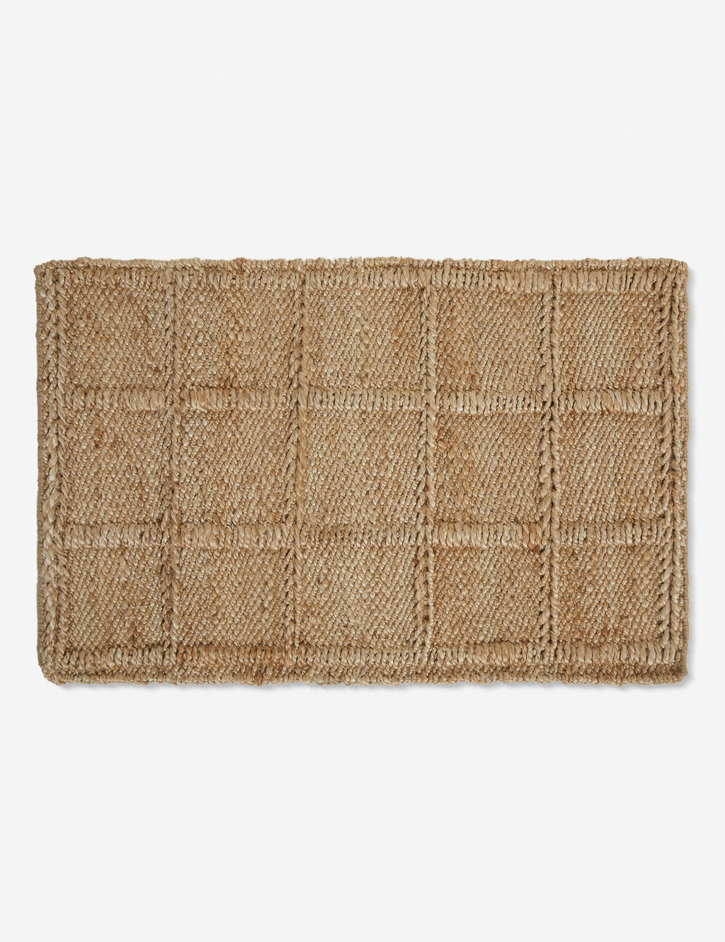 Haven Jute Rug | Textured Grid Design, Luxe Earth Tones