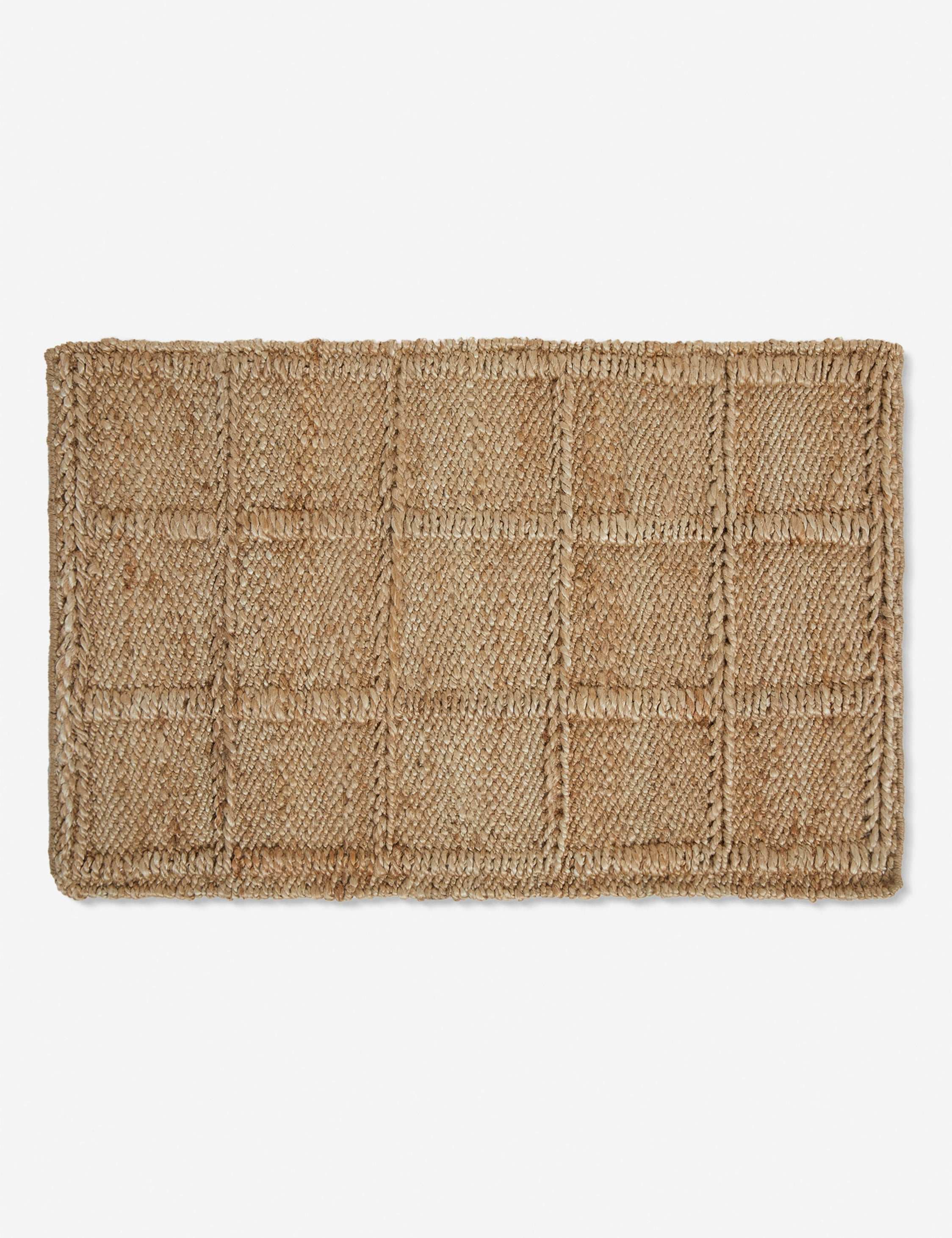 Haven Jute Rug | Textured Grid Design, Luxe Earth Tones