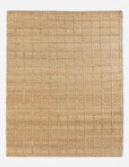 Haven Jute Rug | Textured Grid Design, Luxe Earth Tones
