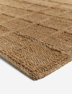 Haven Jute Rug | Textured Grid Design, Luxe Earth Tones