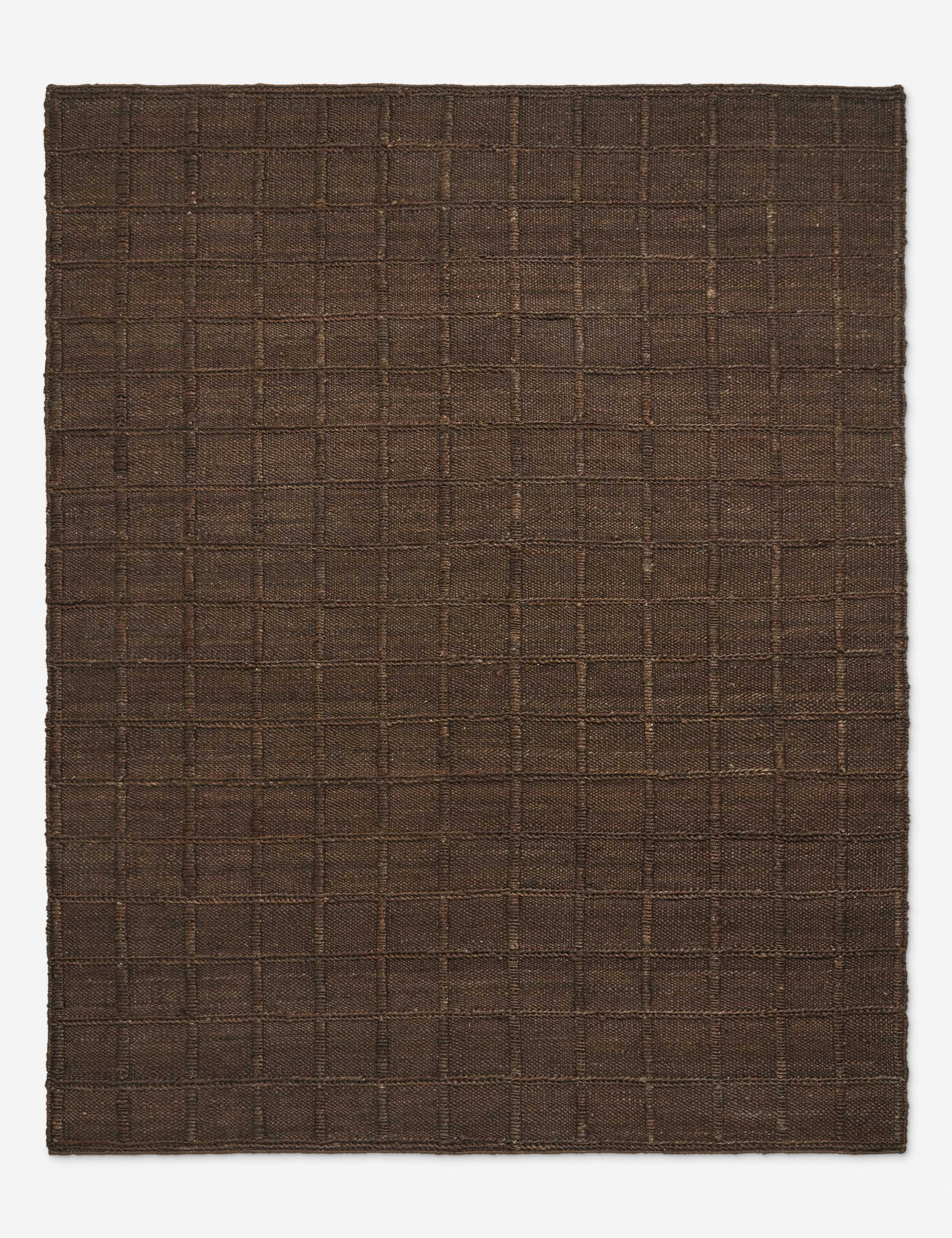 Haven Jute Rug | Textured Grid Design, Luxe Earth Tones