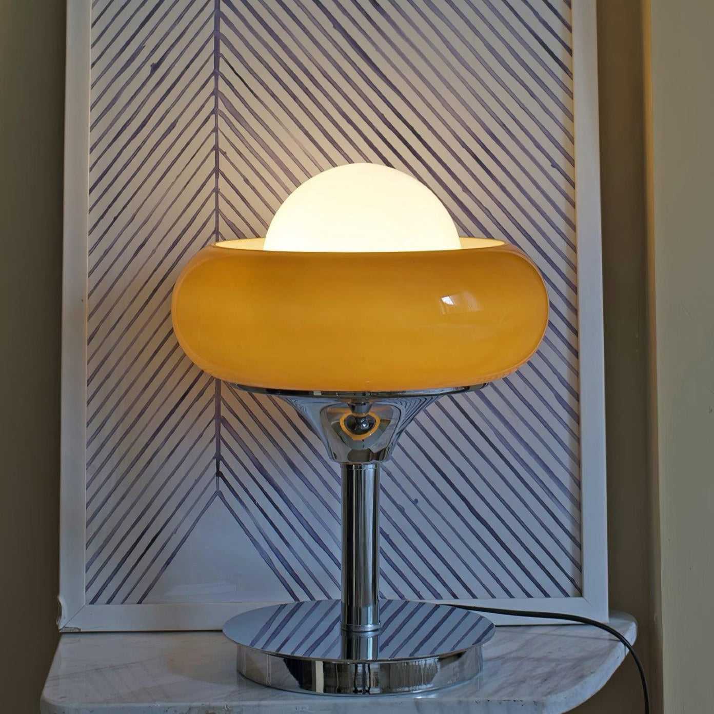 Harvey Retro Glass Table Lamp