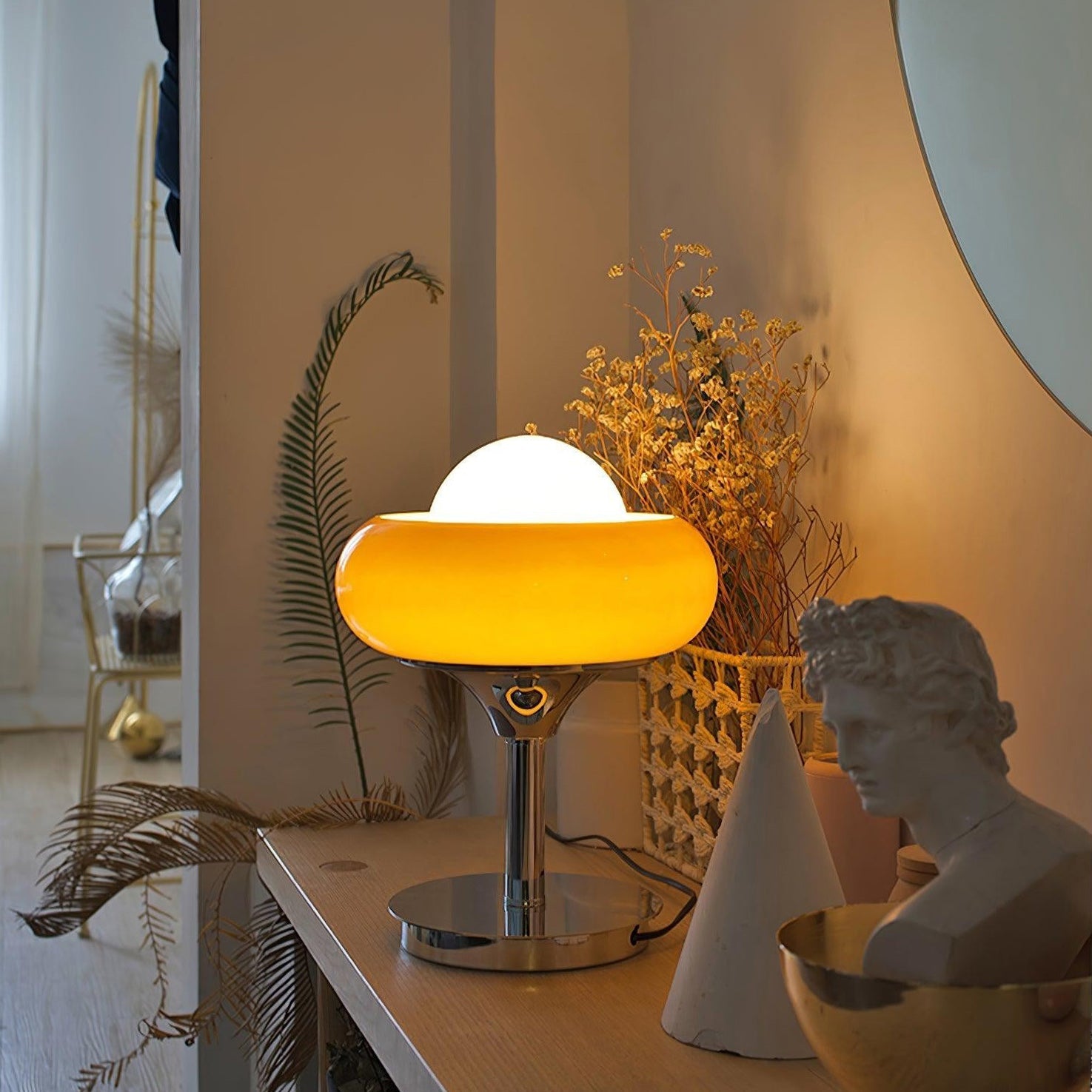 Harvey Retro Glass Table Lamp