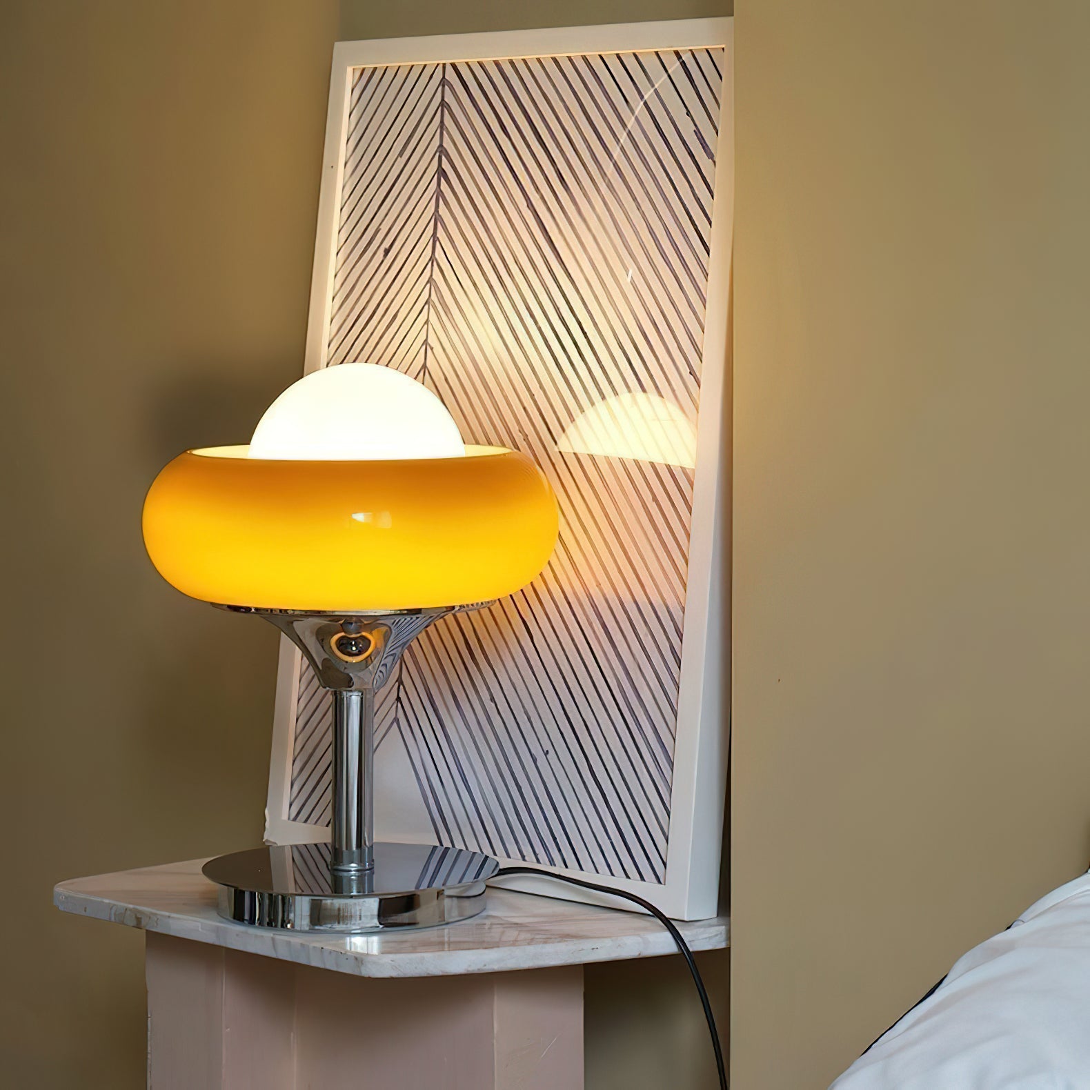 Harvey Retro Glass Table Lamp