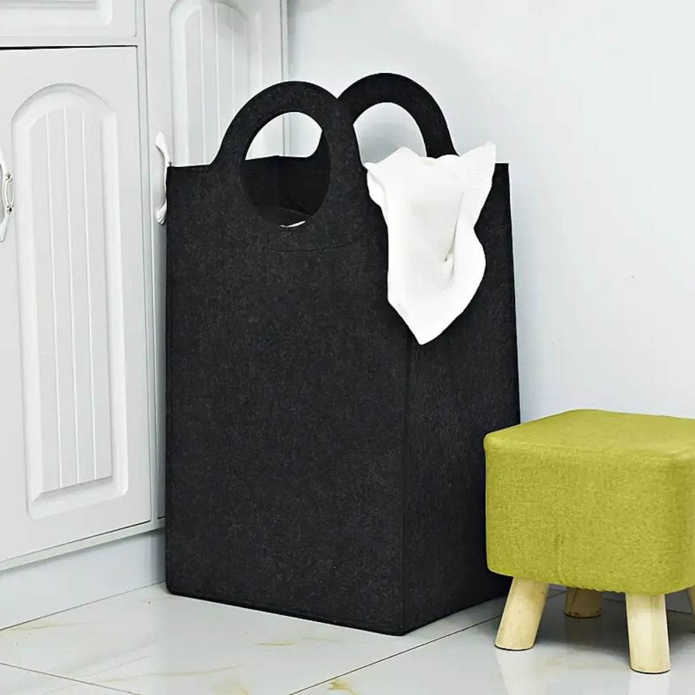 HausStil: Felt Laundry Basket – modern, lightweight & decorative for laundry, blankets & toys
