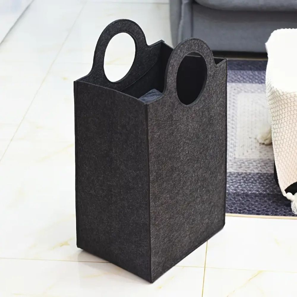 HausStil: Felt Laundry Basket – modern, lightweight & decorative for laundry, blankets & toys
