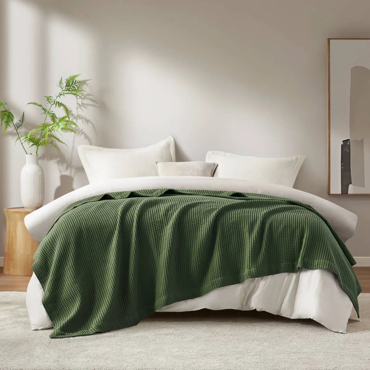 Haven cotton waffle blankets