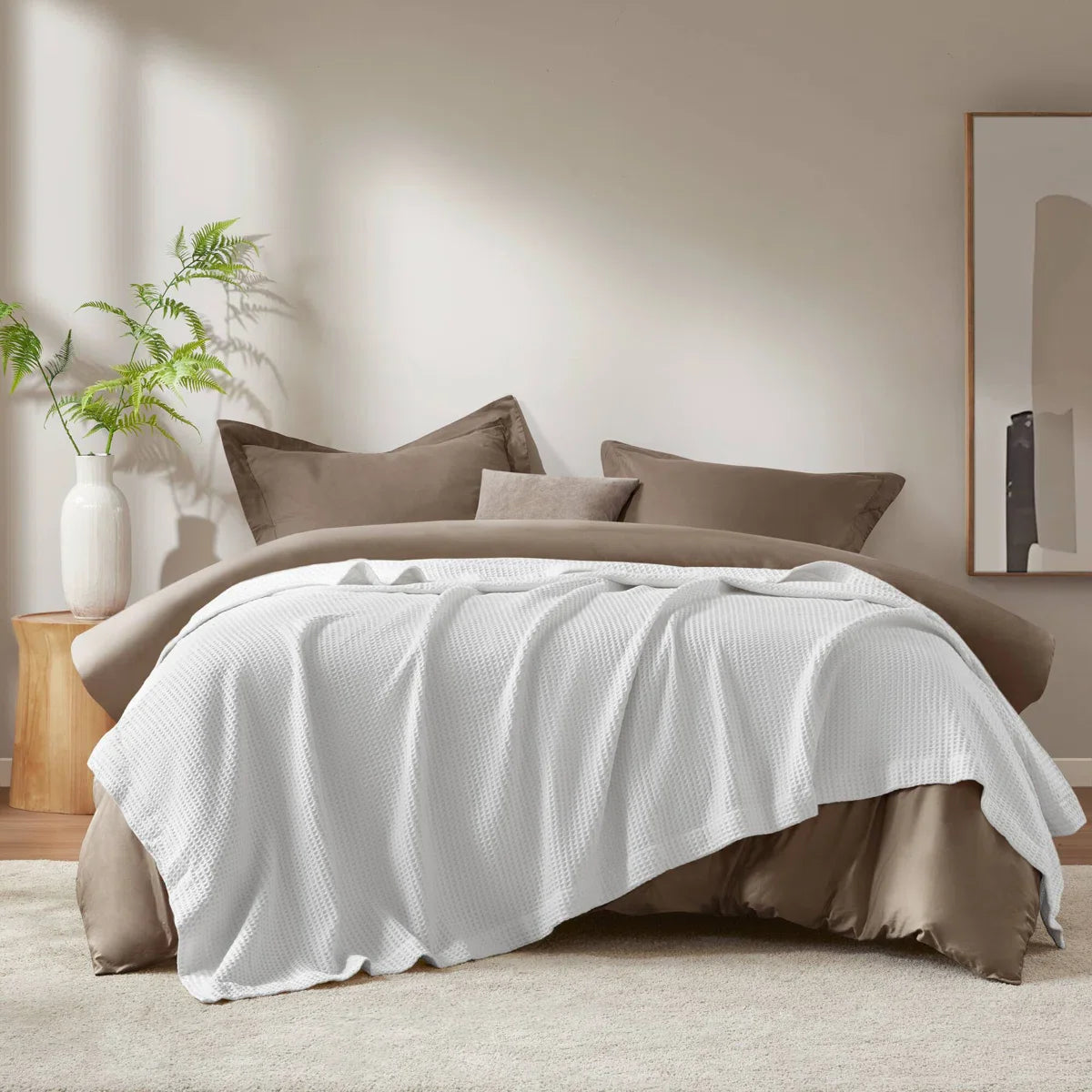 Haven cotton waffle blankets