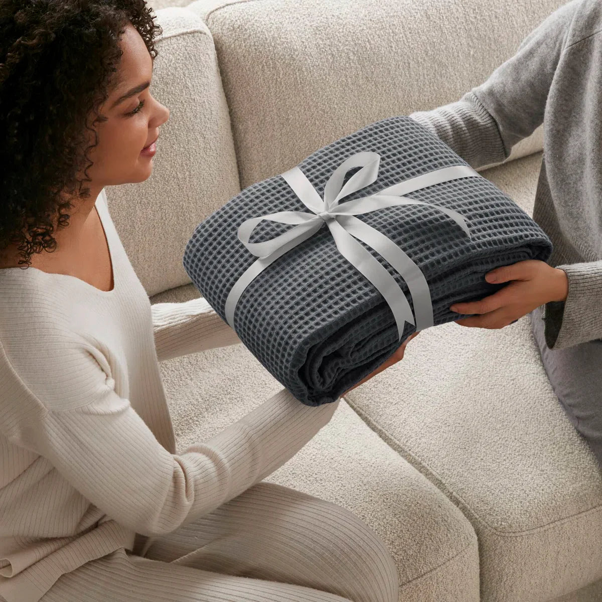 Haven cotton waffle blankets