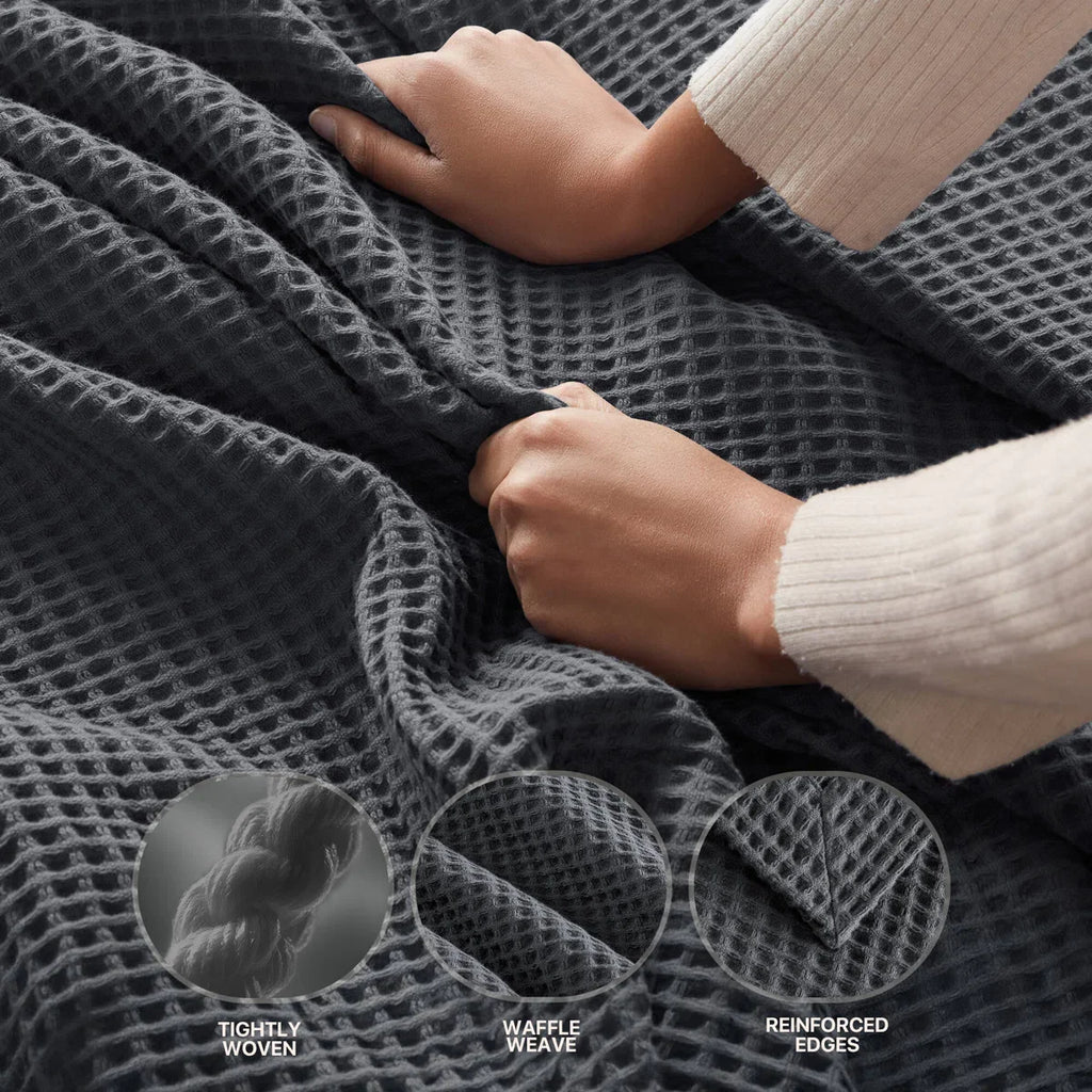 Haven cotton waffle blankets
