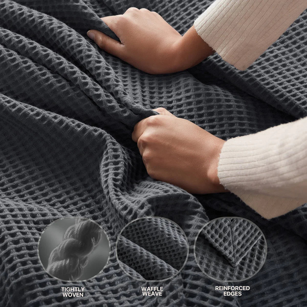 Haven cotton waffle blankets