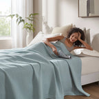 Haven cotton waffle blankets