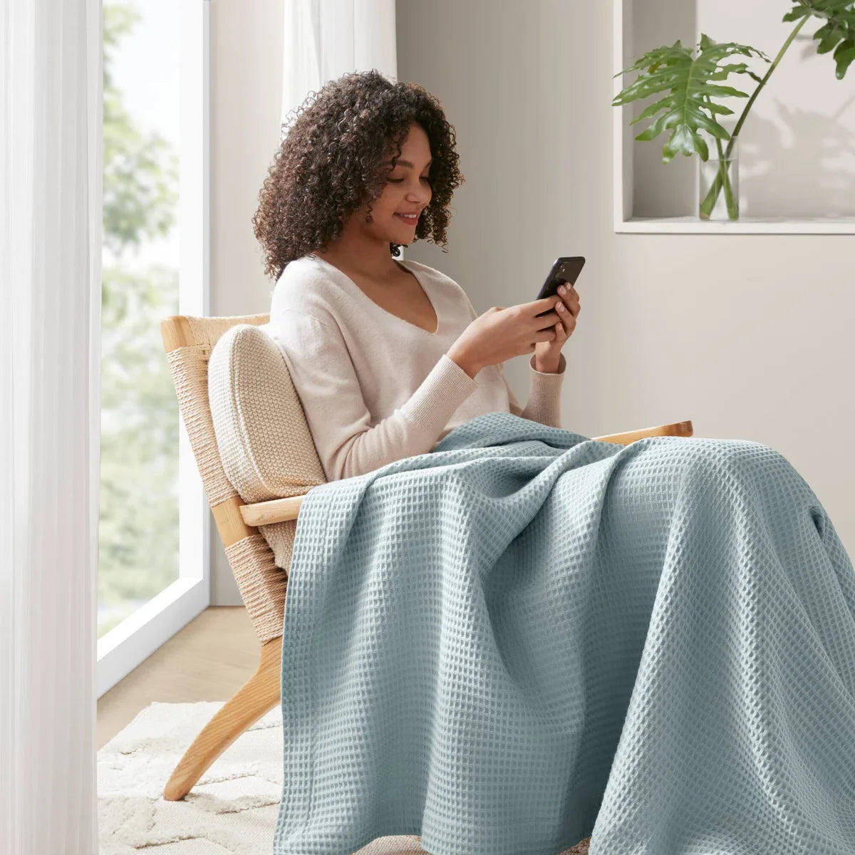 Haven cotton waffle blankets