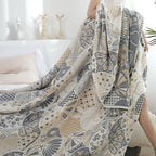 HavenLuft: Cotton blankets made of four-layer cotton gauze with a breathable structure – for bedroom & sofa