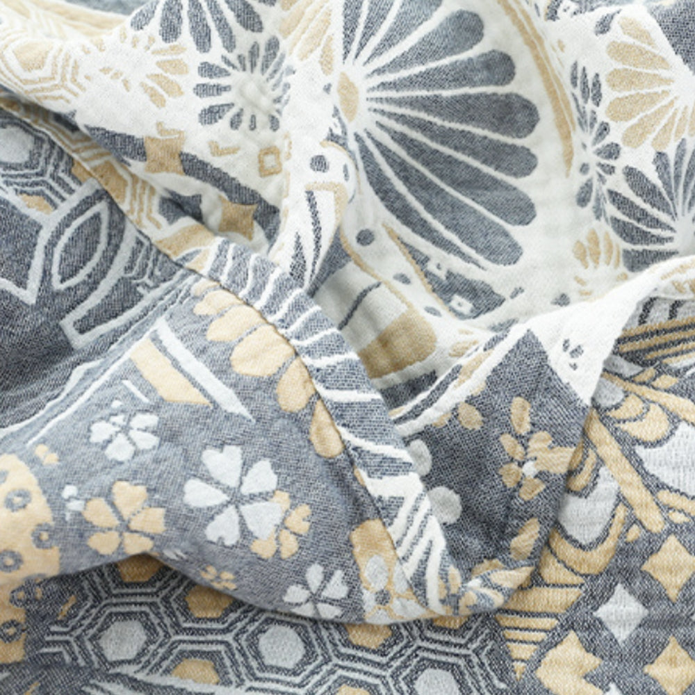 HavenLuft: Cotton blankets made of four-layer cotton gauze with a breathable structure – for bedroom & sofa